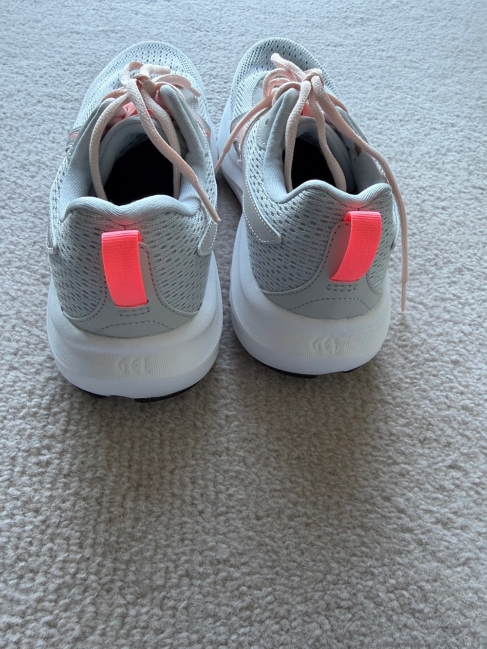 Asics Women's White and Light Pink Running Sneakers WORN TWICE ONLY. - Picture 7 of 8